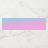 ROZE BLAUWE TEXTUUR ABSTRACTE KUNST WATERFLES ETIKET (Enkel label)