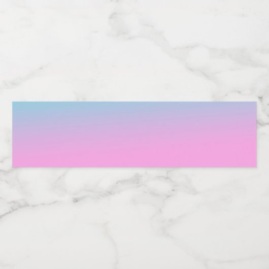 ROZE BLAUWE TEXTUUR ABSTRACTE KUNST WATERFLES ETIKET (Enkel label)