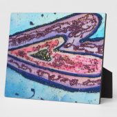 Roze blauwe trouw glitter maakt kunst drukplaten fotoplaat (Zijkant)