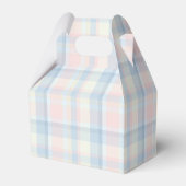Roze Blauwe Tweeling Beary Eerste Verjaardag Bedankdoosjes (Achterkant)