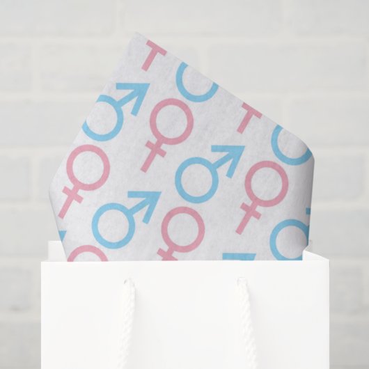 Roze blauwe unisex patroon weefsel tissuepapier (Cadeauzakje)