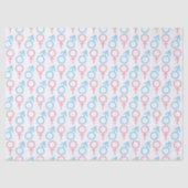 Roze blauwe unisex patroon weefsel tissuepapier (Voorkant)