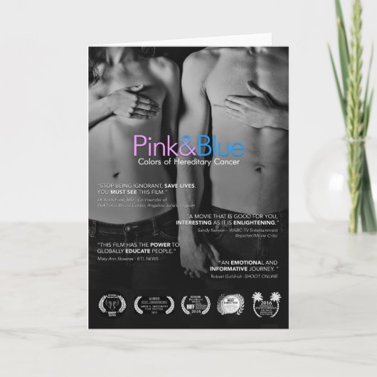  Roze & Blauwe Vakantie Groet Kaart (Voorkant)