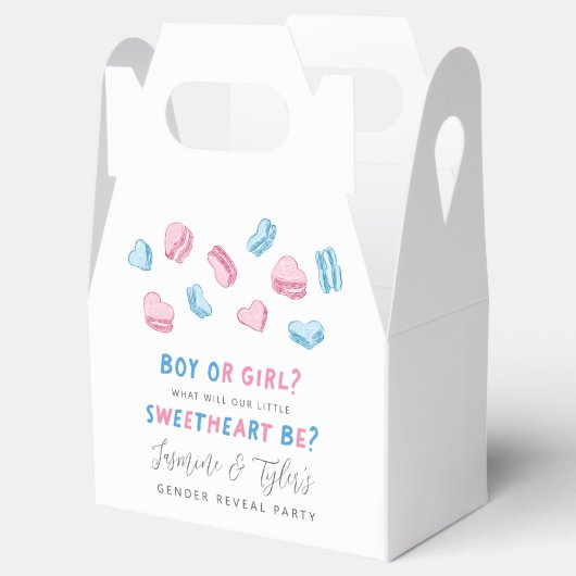 Roze Blauwe Valentijn Harten Geslacht Onthullen Pa Bedankdoosjes (Geopend)