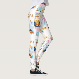 Roze blauwe Vintage De voedingskraker Leggings