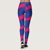 roze blauwe vinvis leggings (Achterkant)
