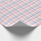 roze blauwe vlegel laat zien cadeaupapier (Hoek)