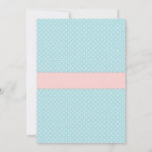 Roze & Blauwe Vlinder Baby Girl Douche Uitnodiging (Achterkant)