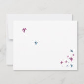 Roze Blauwe Vlinder Foto in Liefdevolle Memory Kaa Kaart (Achterkant)