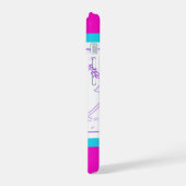  Roze & Blauwe Vlinder iPhone 15 Hoesje (Linkerkant)