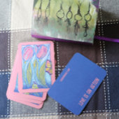 Roze Blauwe Vlinder Slak Tulpen Spring Garden Visitekaartje