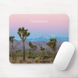 Roze Blauwe Wanderlust Joshua Tree Desert Sunrise Muismat