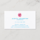 Roze blauwe Waterverf Aangepast Visitekaartje (Achterkant)