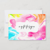 Roze blauwe Waterverf Cadeaubon Kaart (Voorkant)