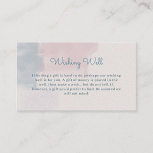 Roze Blauwe Waterverf die goed Behuizing Kaart wen