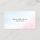 Roze & Blauwe Waterverf Display Douche Inzetstuk K Visitekaartje (Achterkant)