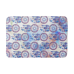 Roze blauwe Waterverf Drocatcher Modern Boho Badmat