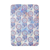 Roze blauwe Waterverf Drocatcher Modern Boho Badmat (Voorkant Verticaal)