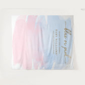 Roze blauwe Waterverf Geslacht Achtergrond Wandkleed (Voorkant (horizontaal))