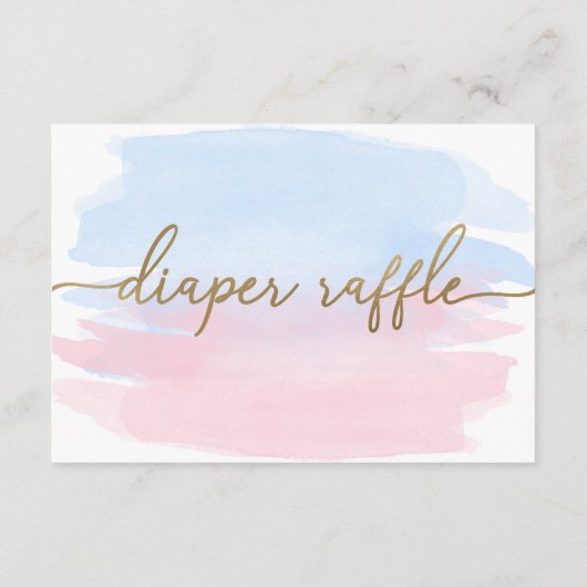 Roze blauwe Waterverf Geslacht Openbaar Kaart (Achterkant)