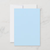 Roze Blauwe Waterverf Minimale RSVP Notitiekaartje (Achterkant)