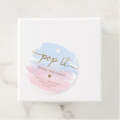 Roze blauwe Waterverf Pop wanneer ze een label Pop (In situ)