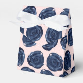 Roze blauwe Waterverf Roos wijnstokken bruiloft Bedankdoosjes (Voorkant Zijde)