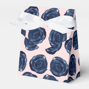 Roze blauwe Waterverf Roos wijnstokken bruiloft Bedankdoosjes