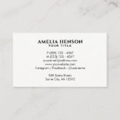 Roze blauwe Waterverf strepen Visitekaartje (Achterkant)