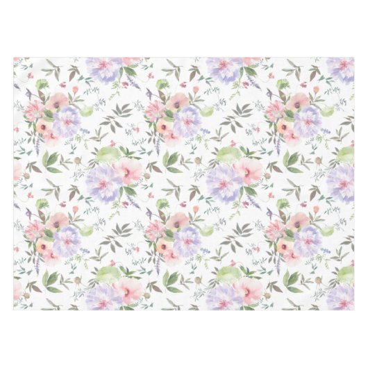 Roze blauwe Waterverf tablet Tafelkleed (Voorkant (Horizontaal))