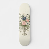 Roze blauwe Waterverf Verf Muziek Opmerking Treble Persoonlijk Skateboard (Voorkant)