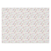 Roze, Blauwe Waterverf Wilde Bloem Tafelkleed (Voorkant (Horizontaal))