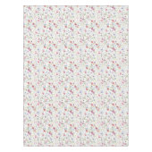 Roze, Blauwe Waterverf Wilde Bloem Tafelkleed (Voorkant)