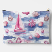ROZE & BLAUWE WATERVERF ZEEZEILJEEBOOTEN ETUI (Achterkant)