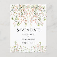 Roze blauwe wilde bloemen Elegant Floral Weduwen s