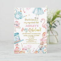 Roze Blauwe Wildflower Alice Onederland 1e verjaar