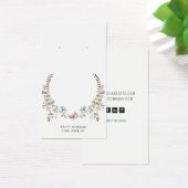 Roze Blauwe Wildflower Laurel Aardscherm Kaarten Visitekaartje (Bureau)