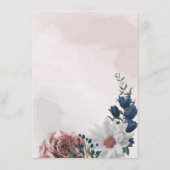 roze blauwe witte florale details informatiekaartje (Achterkant)