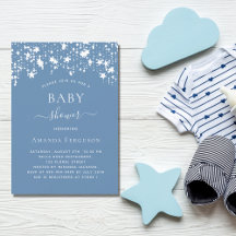 Roze blauwe witte sterren baby shower