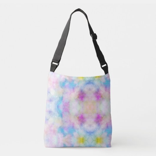 roze blauwe witte wolk Crossbody Bag Crossbody Tas (Voorkant)