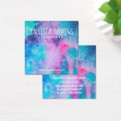 Roze blauwe zalige Waterverf die Display Kaart ver (Bureau)