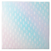 Roze blauwe zilverpenseelstreken tegeltje (Voorkant)