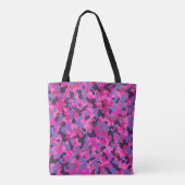 Roze blauwe zwarte Camouflage Camo Pattern Canvas  Tote Bag (Achterkant)