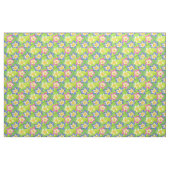roze blauwgele primroses stof (Fat Quarter)