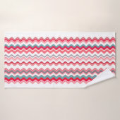 Roze blauwgolflengte badhanddoek (Badhanddoek)