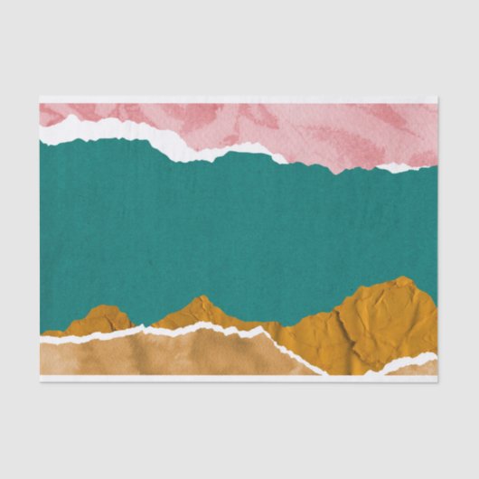 Roze Blauwgroen Abstract modern papier voor ontkop (Voorkant)