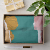 Roze Blauwgroen Abstract modern papier voor ontkop (Geschenk)