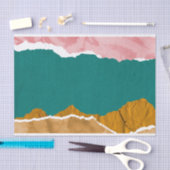 Roze Blauwgroen Abstract modern papier voor ontkop (Craft)