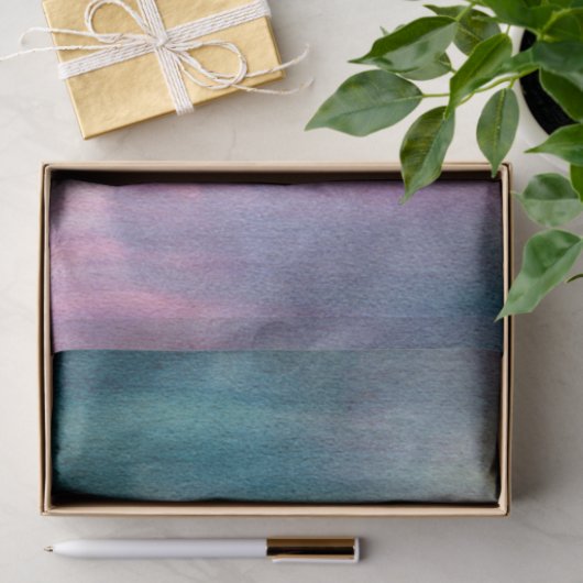 Roze Blauwgroen Abstract Tissuepapier (Geschenk)