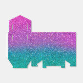 Roze Blauwgroen Aqua Blue en Paarse Sparkly Glitte Bedankdoosjes (Uitgevouwen)